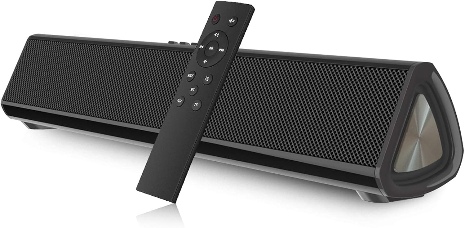 Bluetooth Sound Bar TV/Computer Speakers Wireless Wired SoundBar Home Theater Soundbar Surround Sound Speakers for TV Computer PC Projectors Tablets (S16A（Opt) Pack of 2