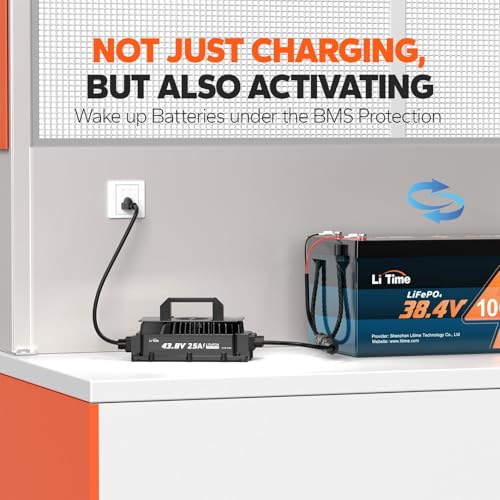 LiTime 36V 50Ah LiFePO4 Trolling Motor Battery with Charger L15186