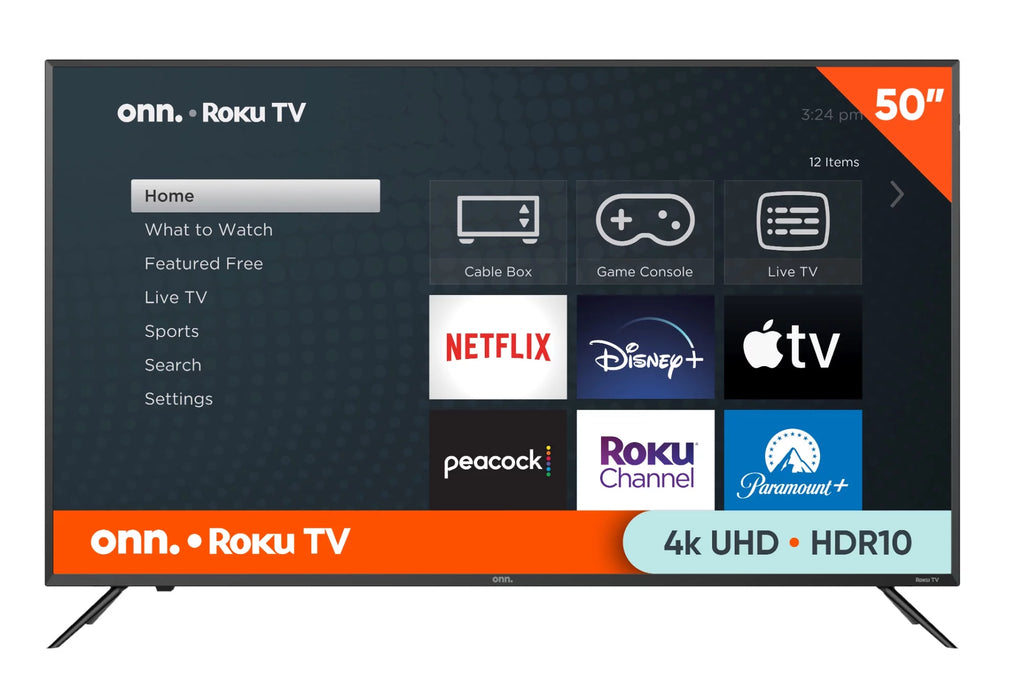 onn. 50�� Class 4K UHD (2160P) LED Roku Smart Television HDR (100012585)
