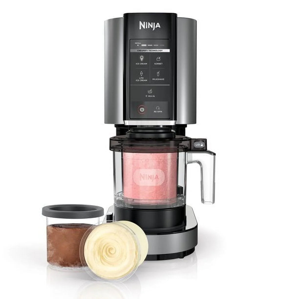 Ninja NC301 CREAMi, Ice Cream, Gelato, Milkshake, Sorbet, and Smoothie Bowl Maker, 7 One-Touch Programs, Silver