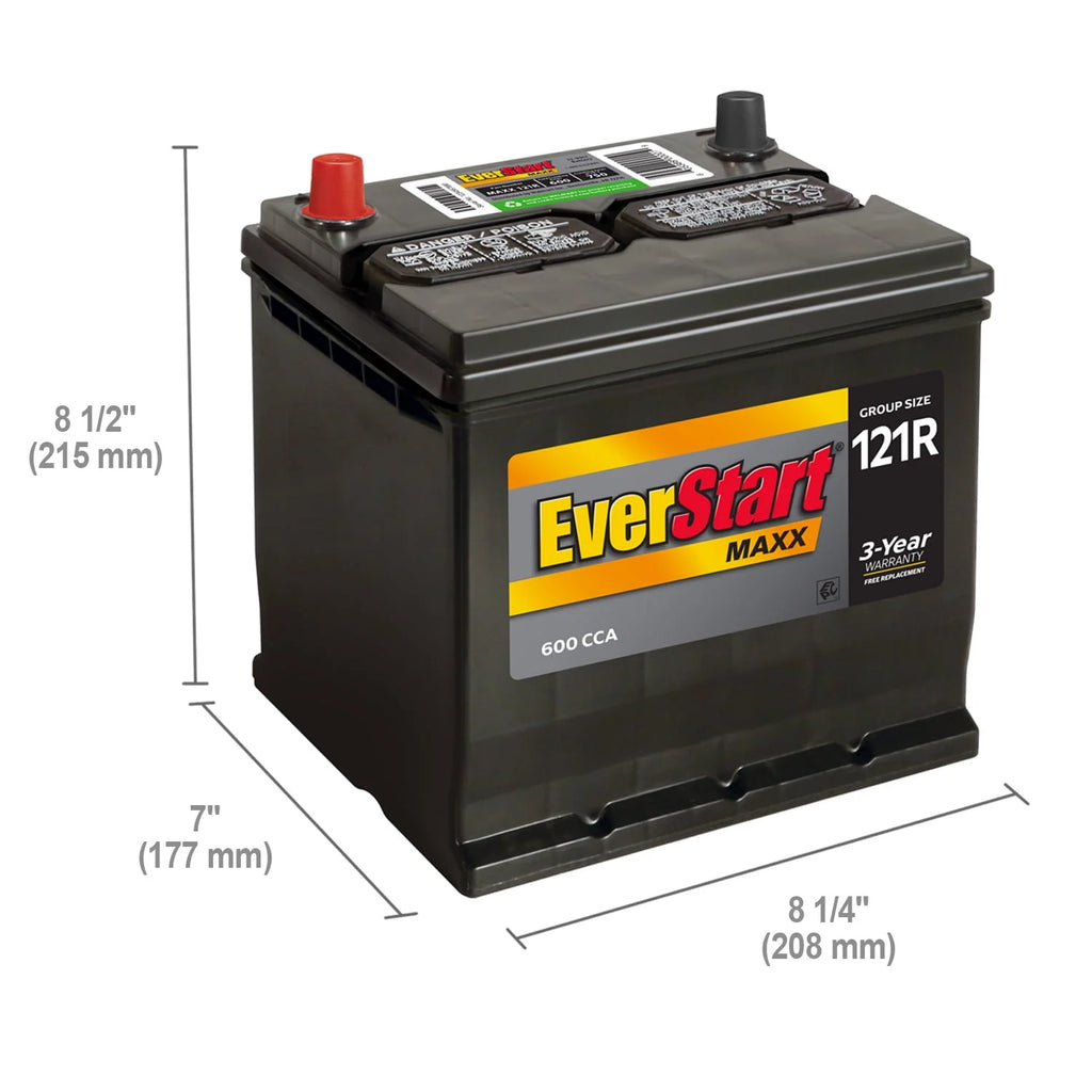 EverStart Maxx Lead Acid Automotive Battery Group 121R 12V 600 CCA G402