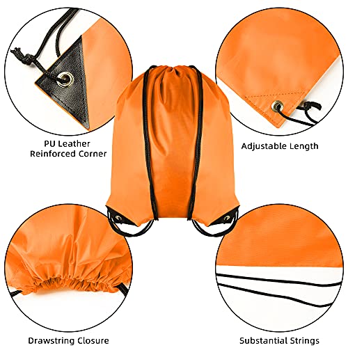 GoodtoU 40 Pack Drawstring Backpacks Waterproof Nylon Cinch Bags for School Gym N792