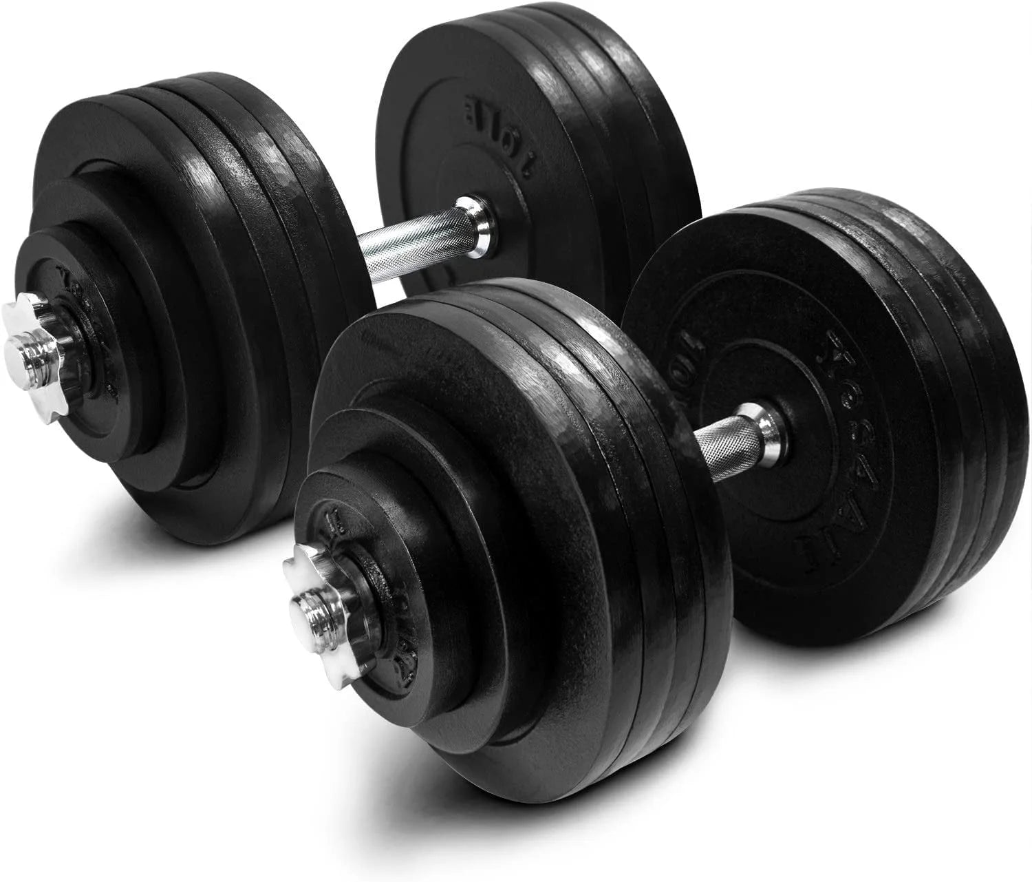 Yes4All 200 lbs Adjustable Dumbbell Weight Set, Cast Iron Dumbbell, Pair