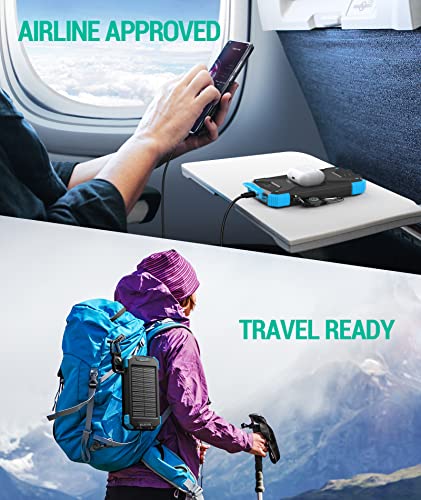 BLAVOR Solar Charger Power Bank 10,000mAh, Wireless, 20W USB-C S38060