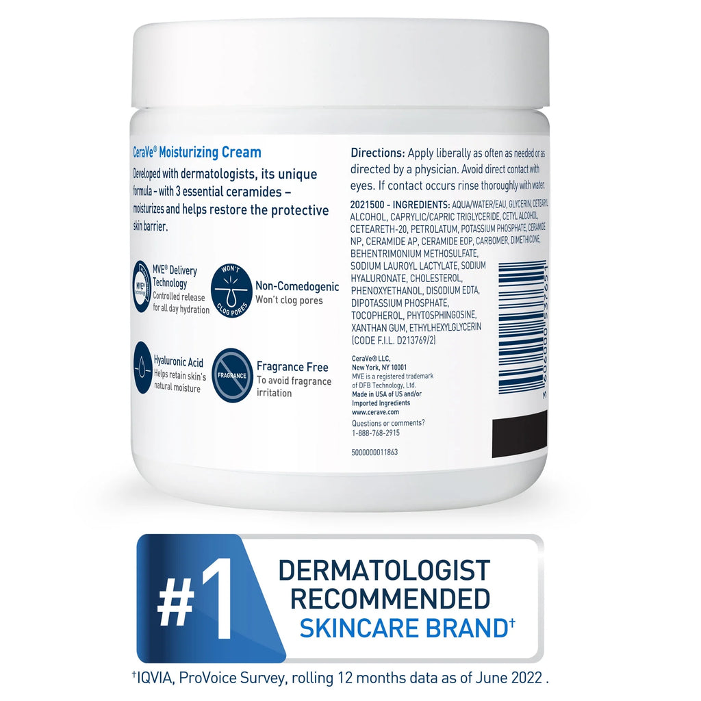 CeraVe Moisturizing Cream for Face and Body, 8 oz N970938