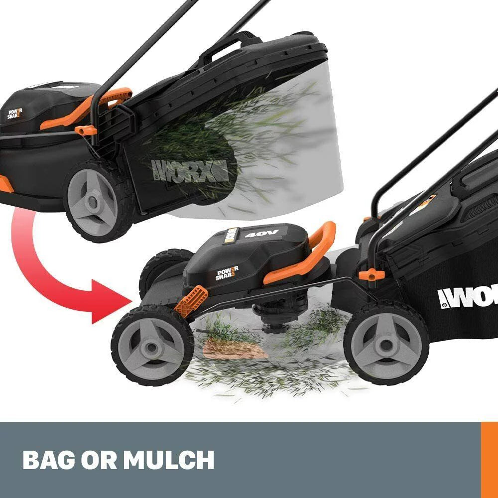 Worx WG743 40V Power Share 16" Cordless Lawn Mower F452195