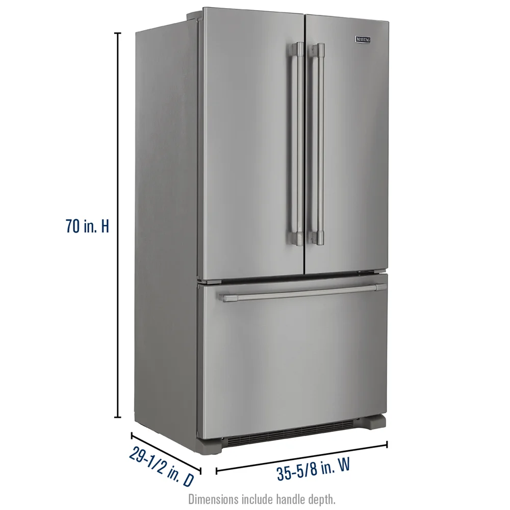 Maytag MFC2062FEZ 20 Cu. Ft. Stainless Steel French Door Refrigerator B476