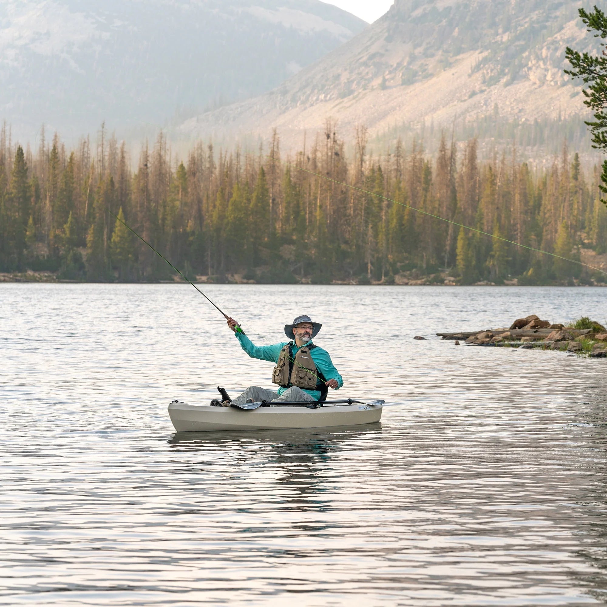 Lifetime Tamarack Angler 10 ft Sit-on-Top Fishing Kayak, Tan Y36375