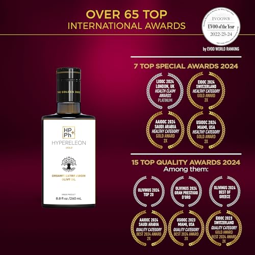 HYPERELEON GOLD Organic Greek Extra Virgin Olive Oil, Unfiltered, 260ml R31352