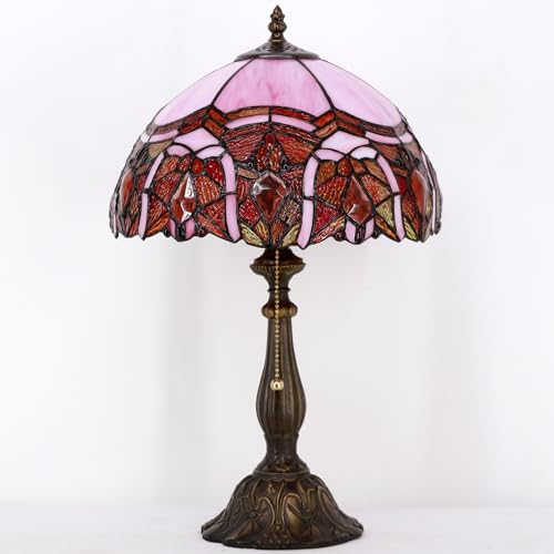 Tiffany Stained Glass Table Lamp Sea Blue Pear J2662