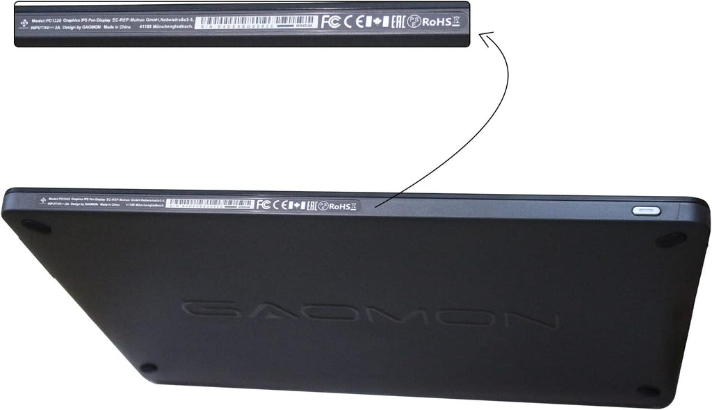 GAOMON PD1320 13.3 Inch Graphics Drawing Tablet with Pen Display, Gray J4203