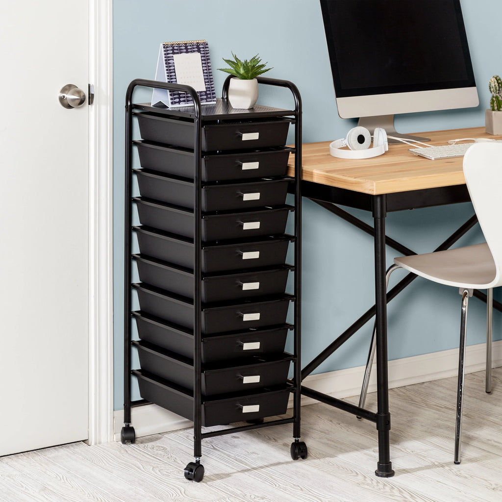 Honey-Can-Do 10-Drawer Rolling Cart, Rainbow N1365