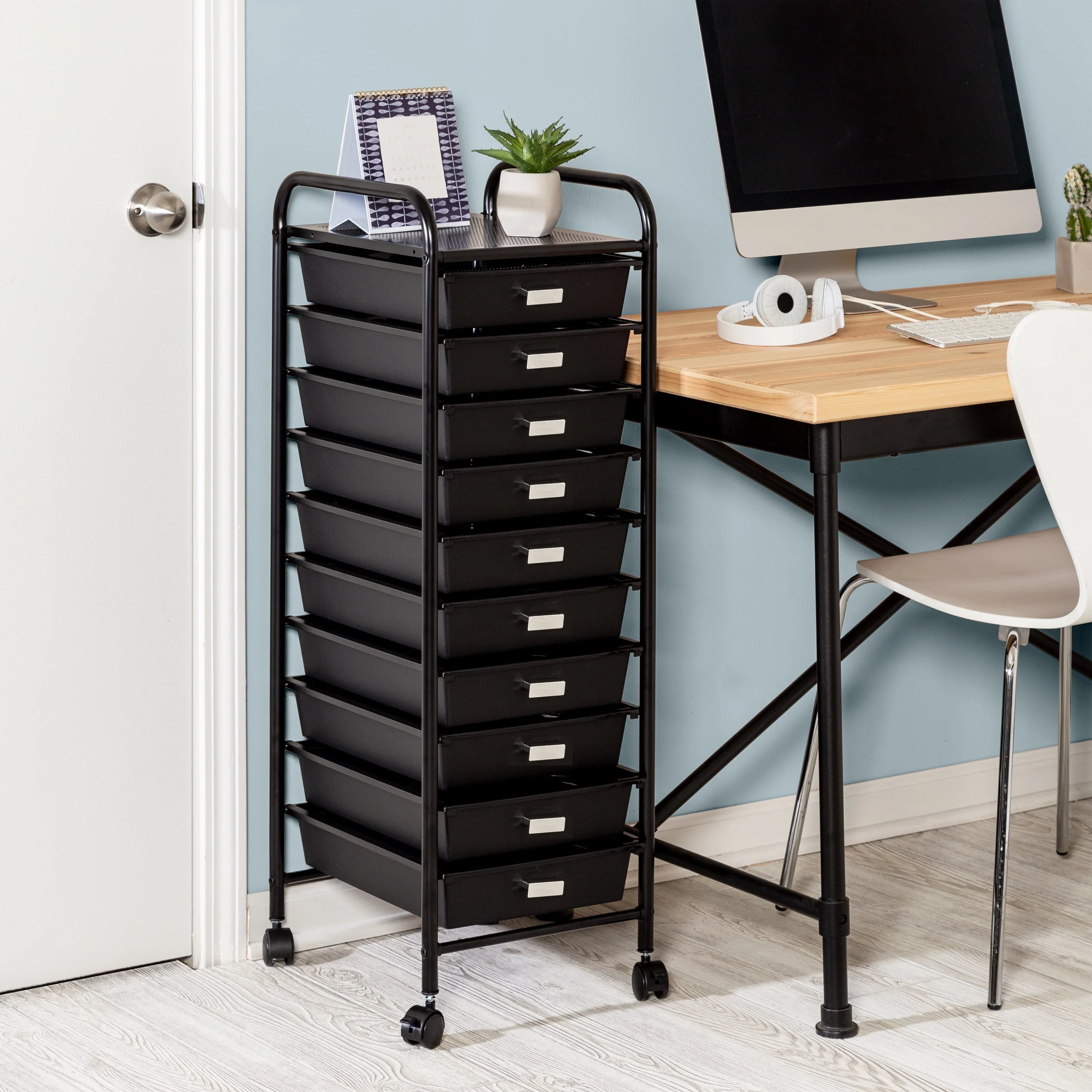 Honey-Can-Do 10-Drawer Rolling Cart, Rainbow N1365