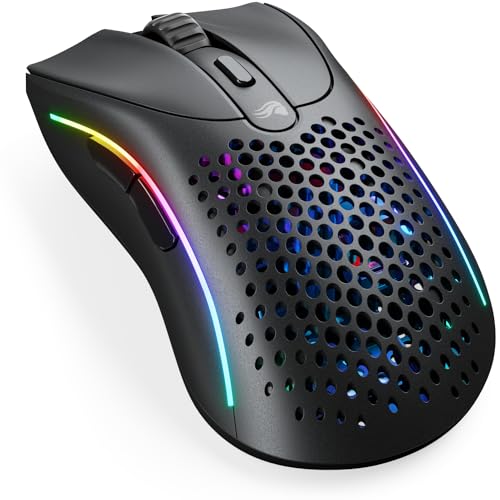 Glorious Gaming Model D 2 Wireless Ergonomic Mouse, 66g, White V612