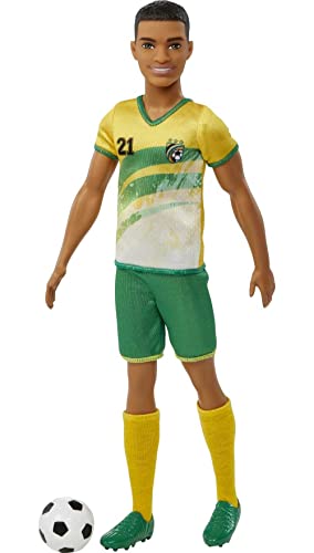 Barbie Careers Ken Fashion Doll Soccer Player with Accessories Q116964