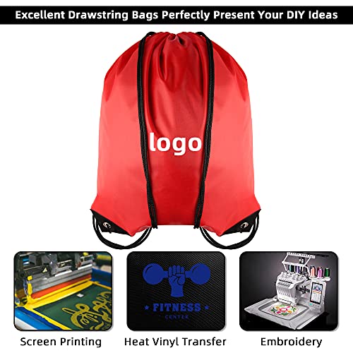 GoodtoU 40 Pack Drawstring Backpacks Waterproof Nylon Cinch Bags for School Gym N792