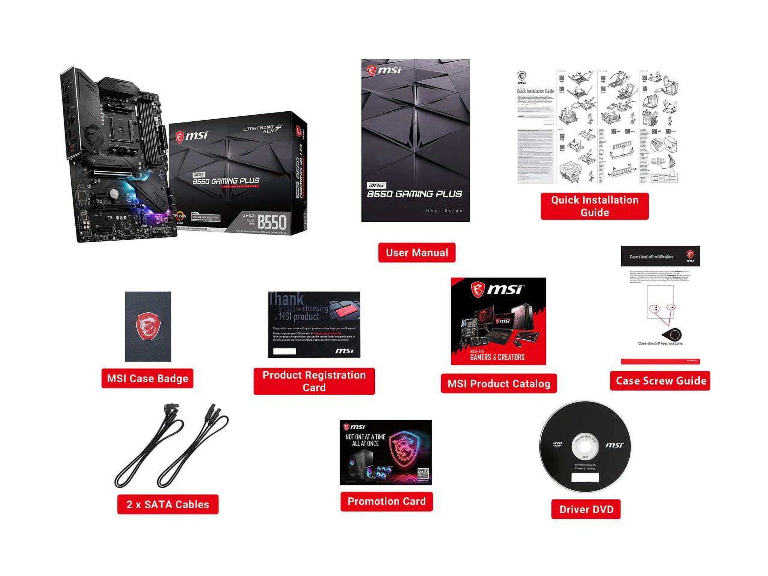 MSI MPG B550 Gaming Plus AM4 ATX AMD Motherboard Y999