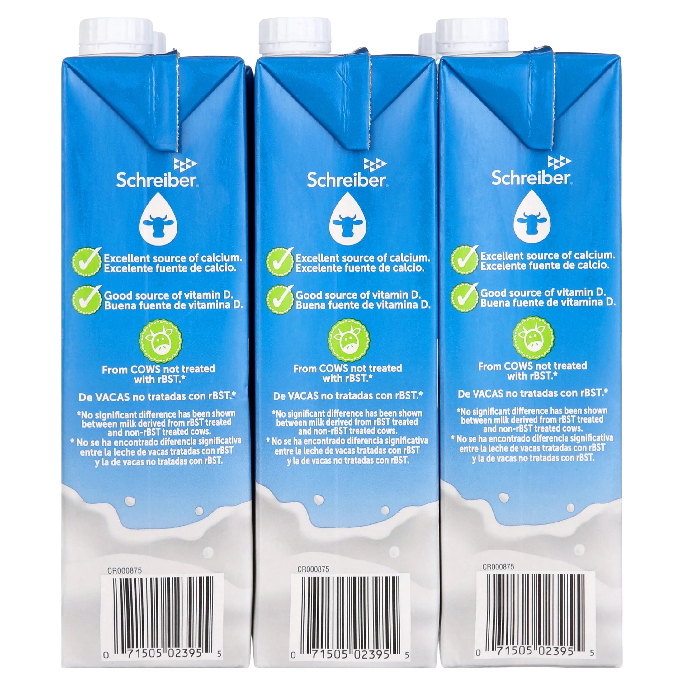 Schreiber Shelf Stable Lactose Free Milk, 32oz, Pack of 6 D763766