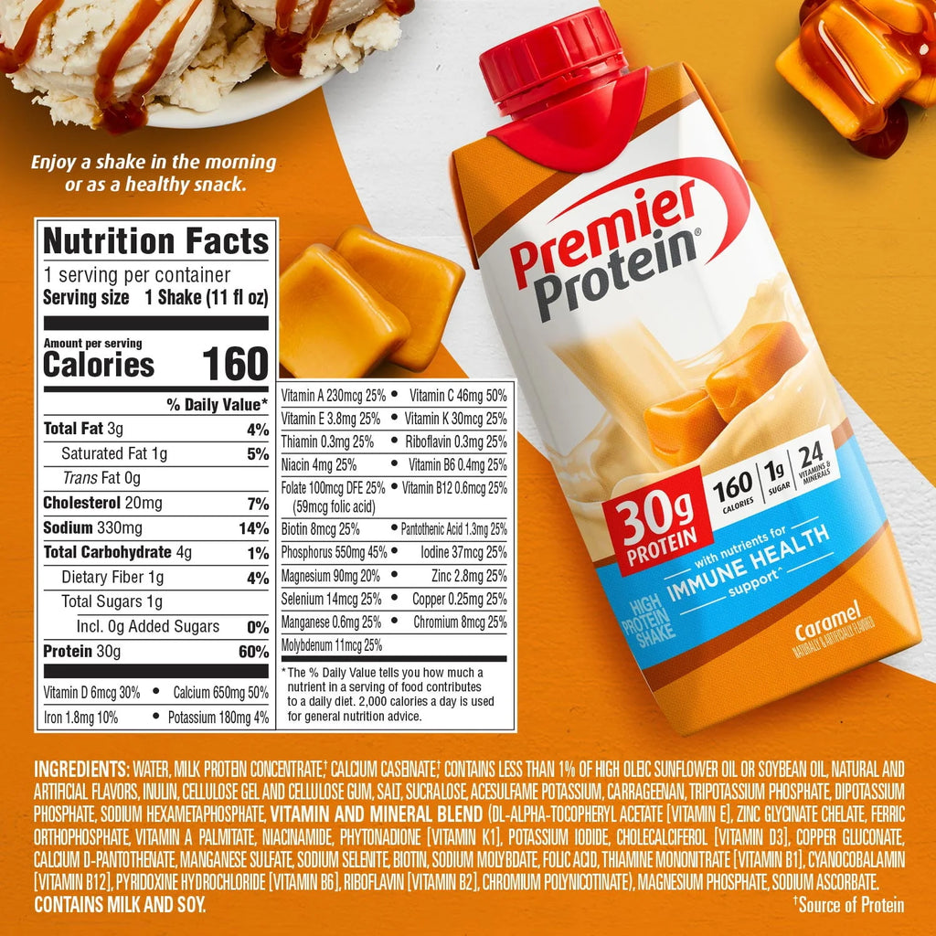 Premier Protein Vanilla Shake, 30g Protein, 11 fl oz, 12 Ct J475