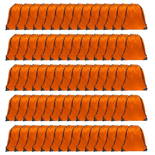 GoodtoU 40 Pack Drawstring Backpacks Waterproof Nylon Cinch Bags for School Gym N792
