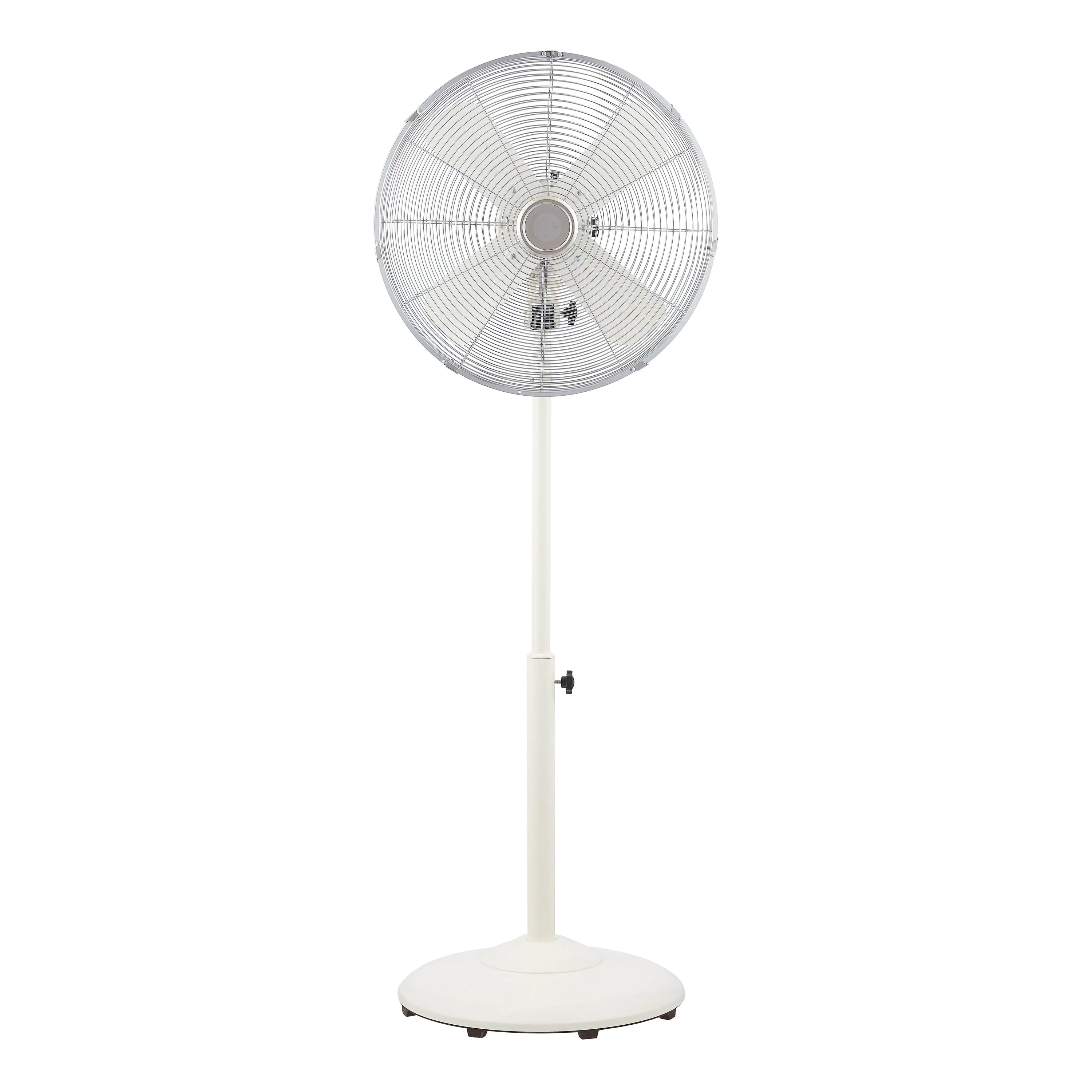 Better Homes & Gardens New 16 inch Adjustable Height Oscillating Retro 3-Speed Metal Stand Fan in Red