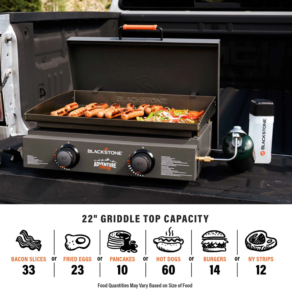 Blackstone Adventure Ready 2-Burner 22 Propane Griddle with Hard Cover U184511