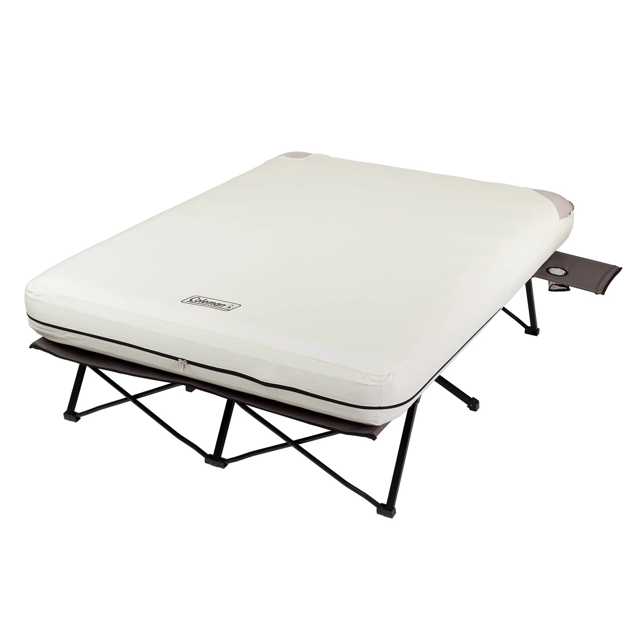 Coleman Cot and Queen Air Mattress Combo with Side Tables, Pump Included C142