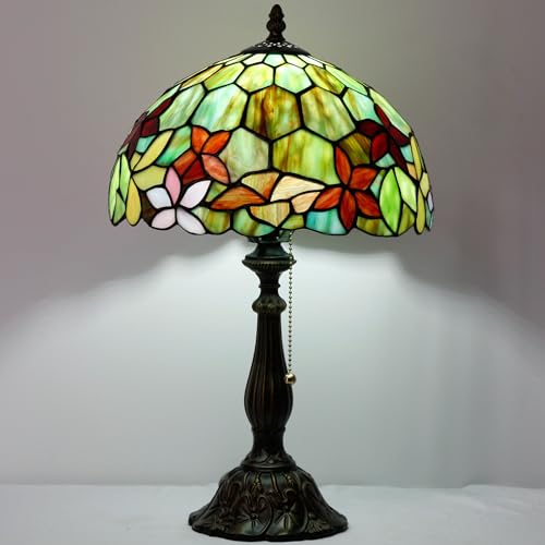 Tiffany Stained Glass Table Lamp Sea Blue Pear J2662