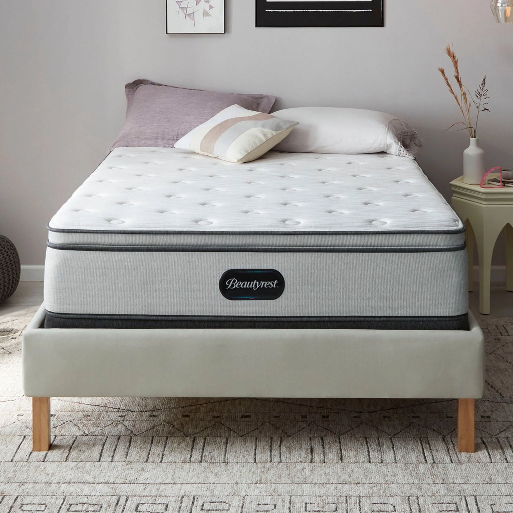 Beautyrest BR800 13.75 Medium Pillow Top Queen Innerspring Mattress Set; Fiberglass-Free