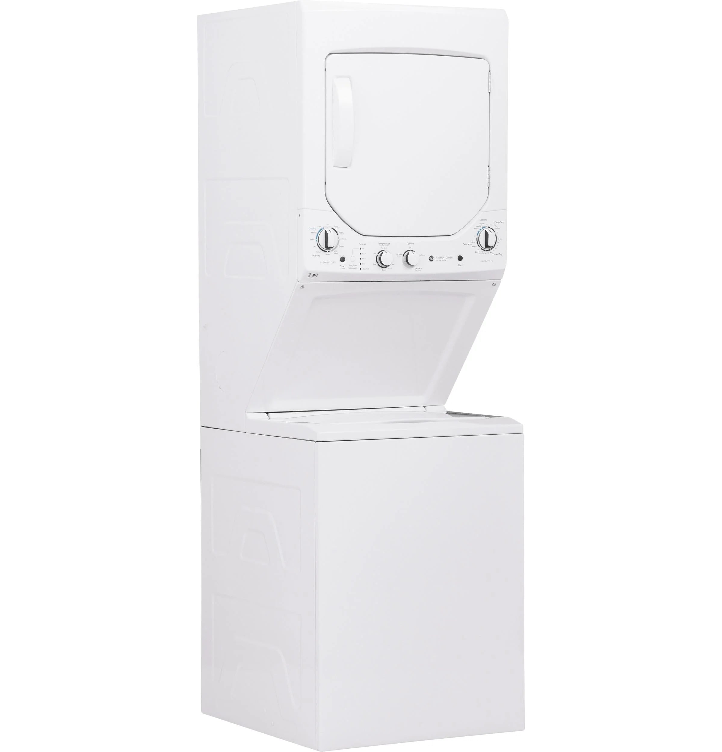 GE Unitized Spacemaker® Washer and Electric Dryer with Stainless Steel Basket S719