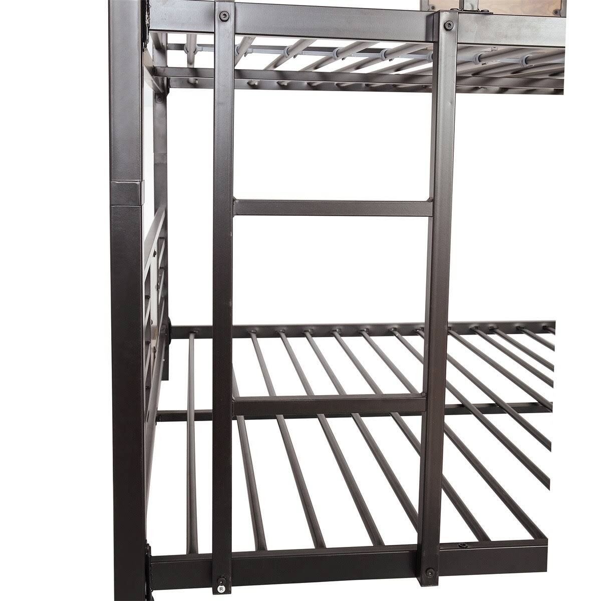 Merax Full Over Full Over Full Triple Bed, Divided into Three Separate Beds - White G131132