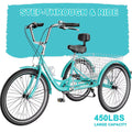 FICISOG 26 Adult Tricycle, 3 Wheel 7 Speed Bikes,450lbs Capacity Cruise Trike with Shopping Basket