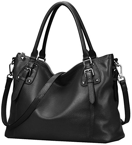 HESHE Genuine Leather Tote Shoulder Bag for Women P1142