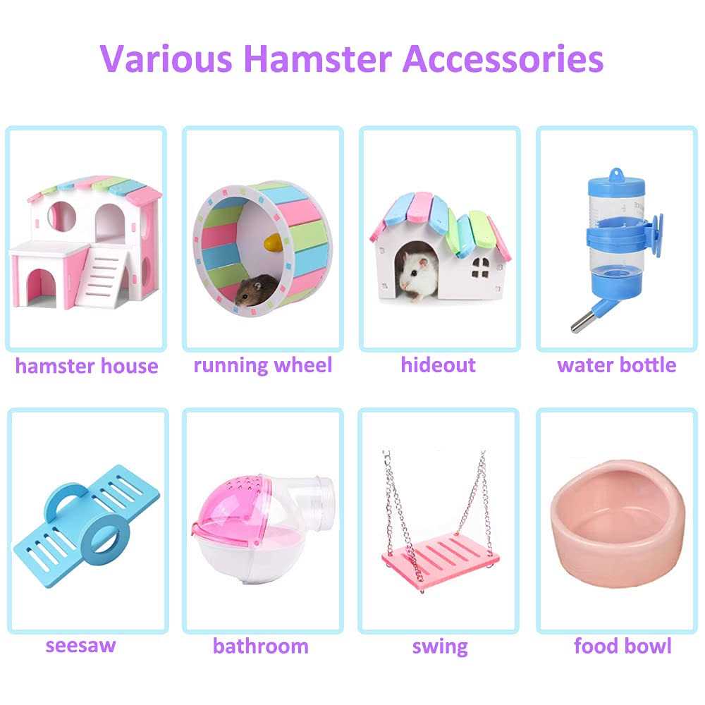 DuvinDD Hamster Cage with Crossover Tubes and Tunnels J8138