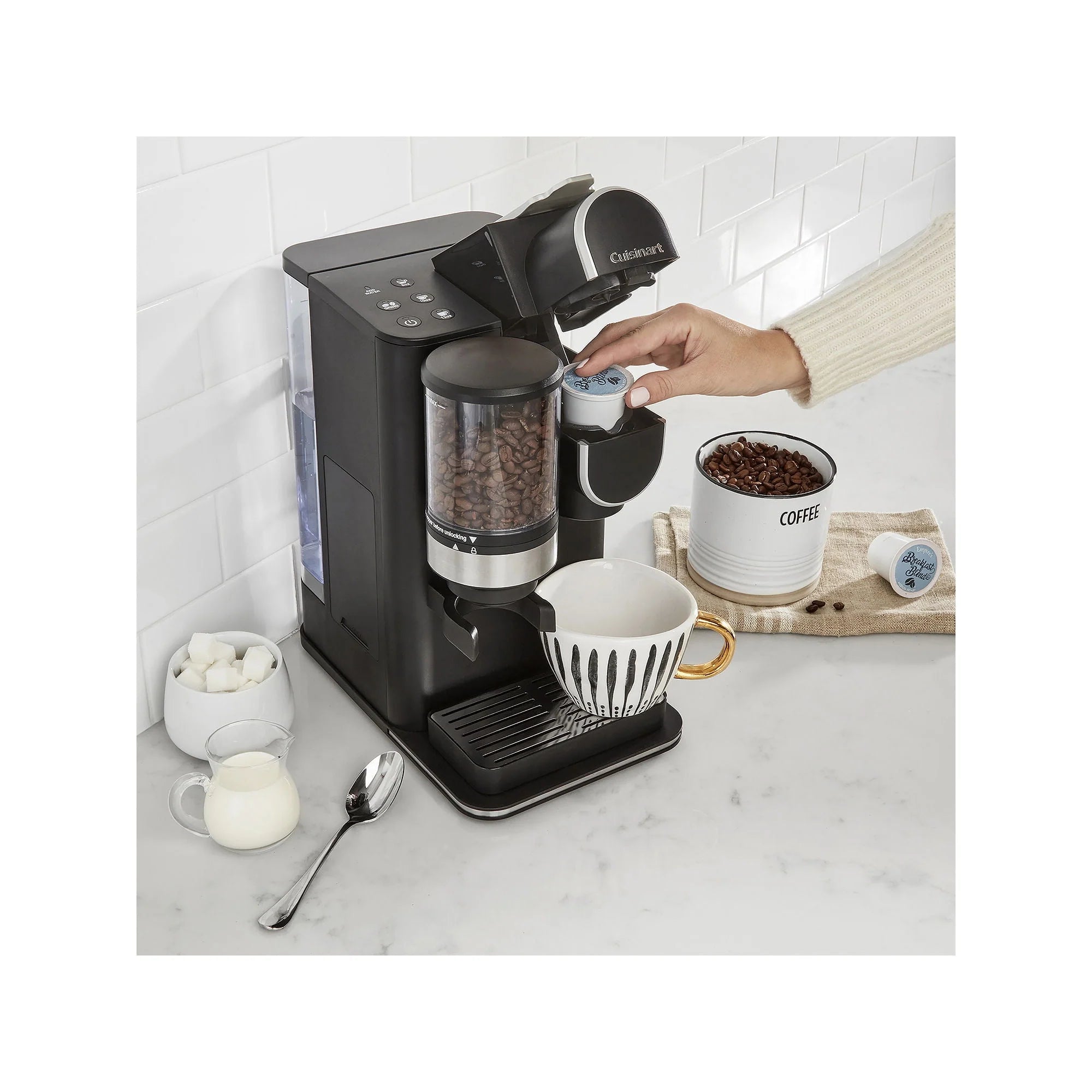 Cuisinart Grind & Brew Single-Serve Coffeemaker, Black, DGB-2 S5114