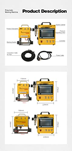 100W Pneumatic Dot Peen Metal Engraving Machine 120x50mm R68031