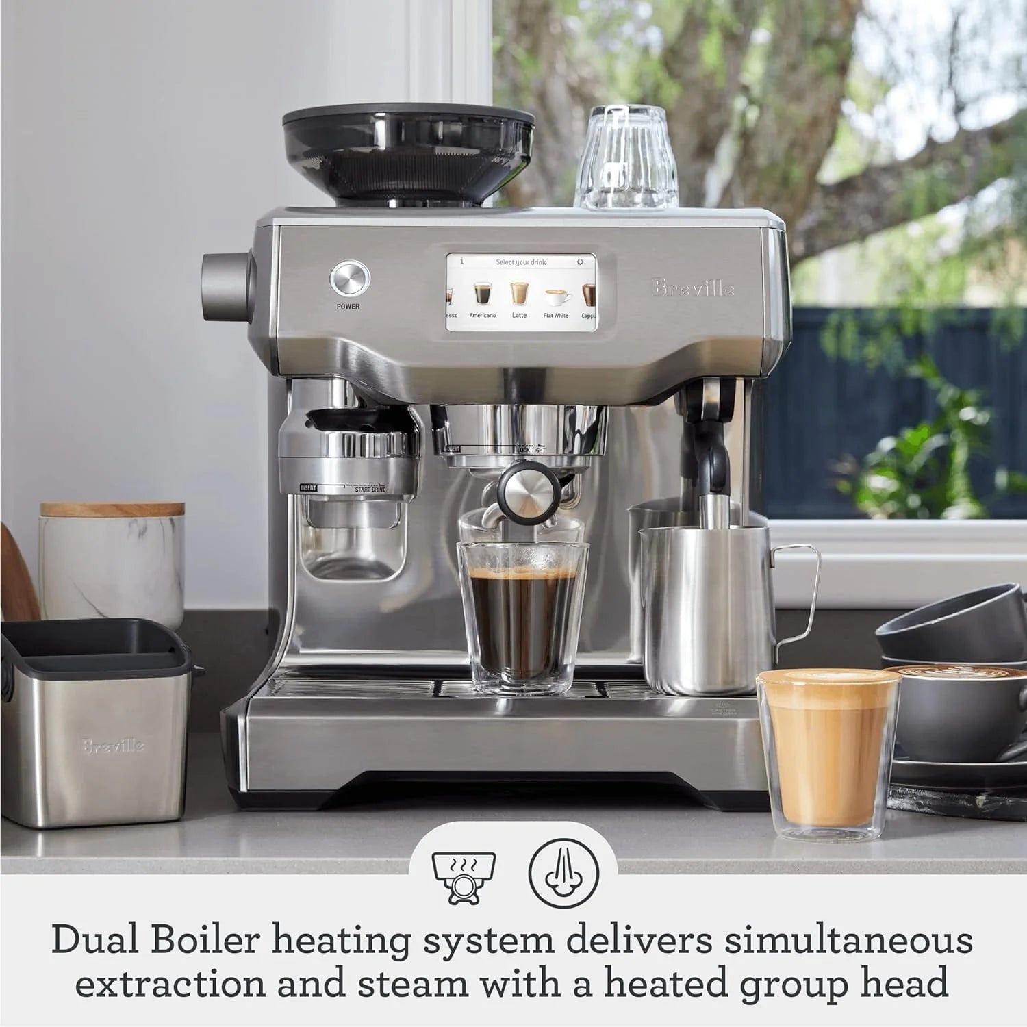 Breville Oracle Touch Espresso Machine, Brushed Stainless Steel J621