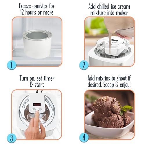 Nostalgia 2-Quart Electric Ice Cream Maker, Stainless Steel H3717