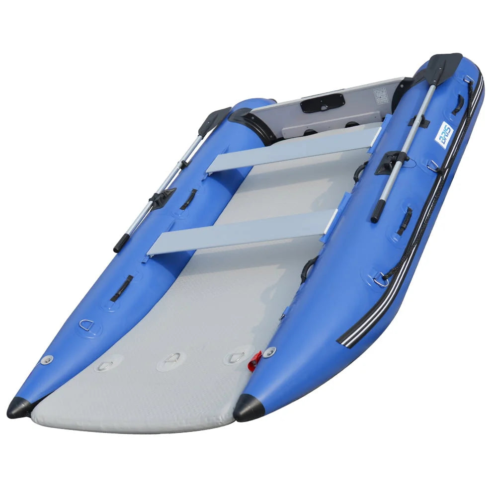 BRIS 11 ft Inflatable Catamaran Boat Dinghy Blue X13302