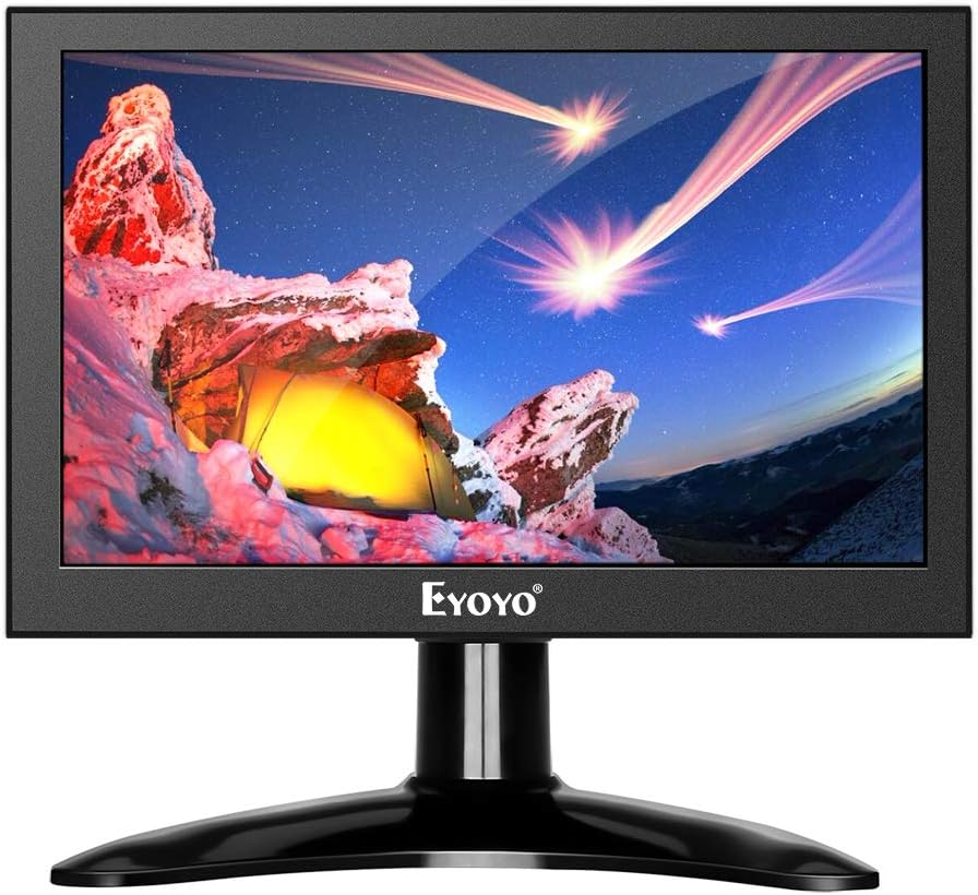 Eyoyo 7 inch Small HDMI LCD Monitor Portable IPS Screen 1280x800 16:10 Support HDMI VGA AV BNC Inputs Pack of 2