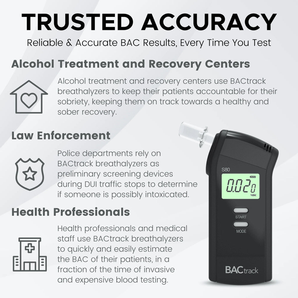 BACtrack S80 Breathalyzer Portable Alcohol Tester, FDA Cleared W8389