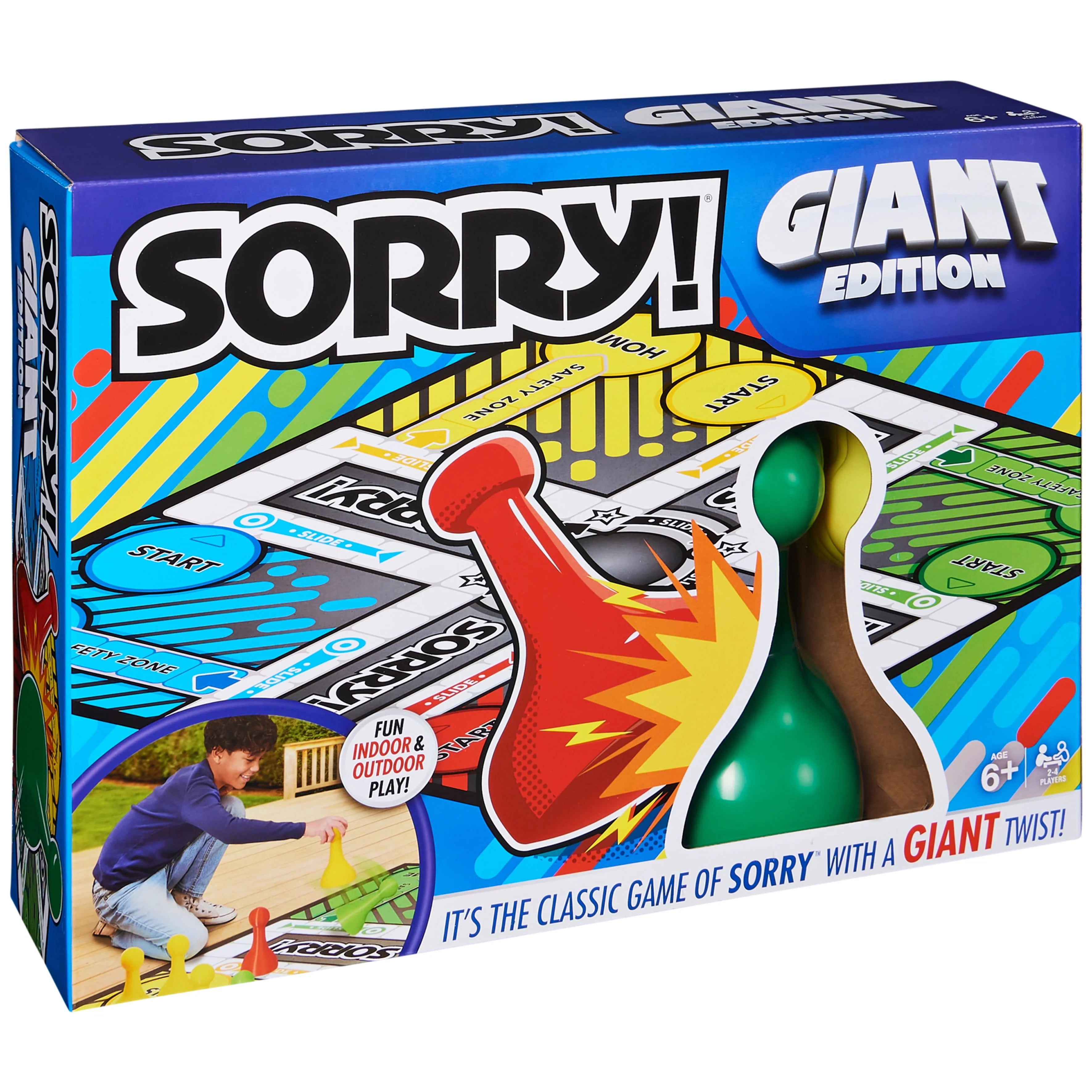Sorry Board Game Giant Edition, Family Indoor Outdoor, Kids 6+ L239