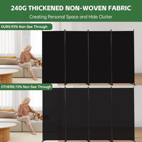 Room Divider Folding Privacy Screens, 3 Panel Portable Partition Q514484