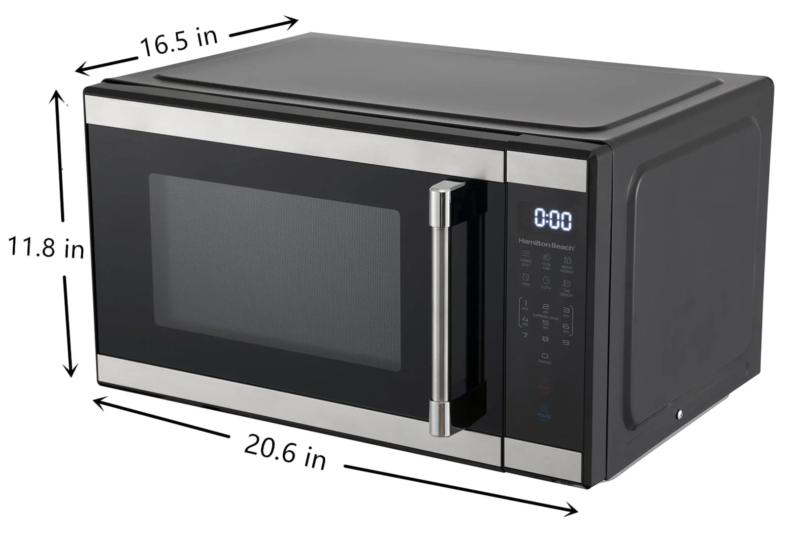Hamilton Beach 1.1 cu ft Countertop Microwave Oven Stainless Steel U764319