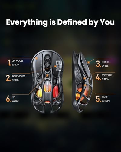 GravaStar Mercury M2 Wireless Gaming Mouse 26000 DPI Lightweight P4587