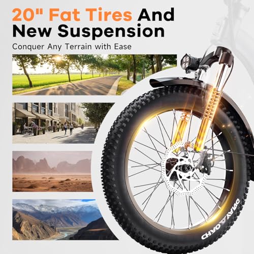 Folding Electric Bike 1000W 48V 20AH Removable Battery 20" Fat Tire for Adults C847123