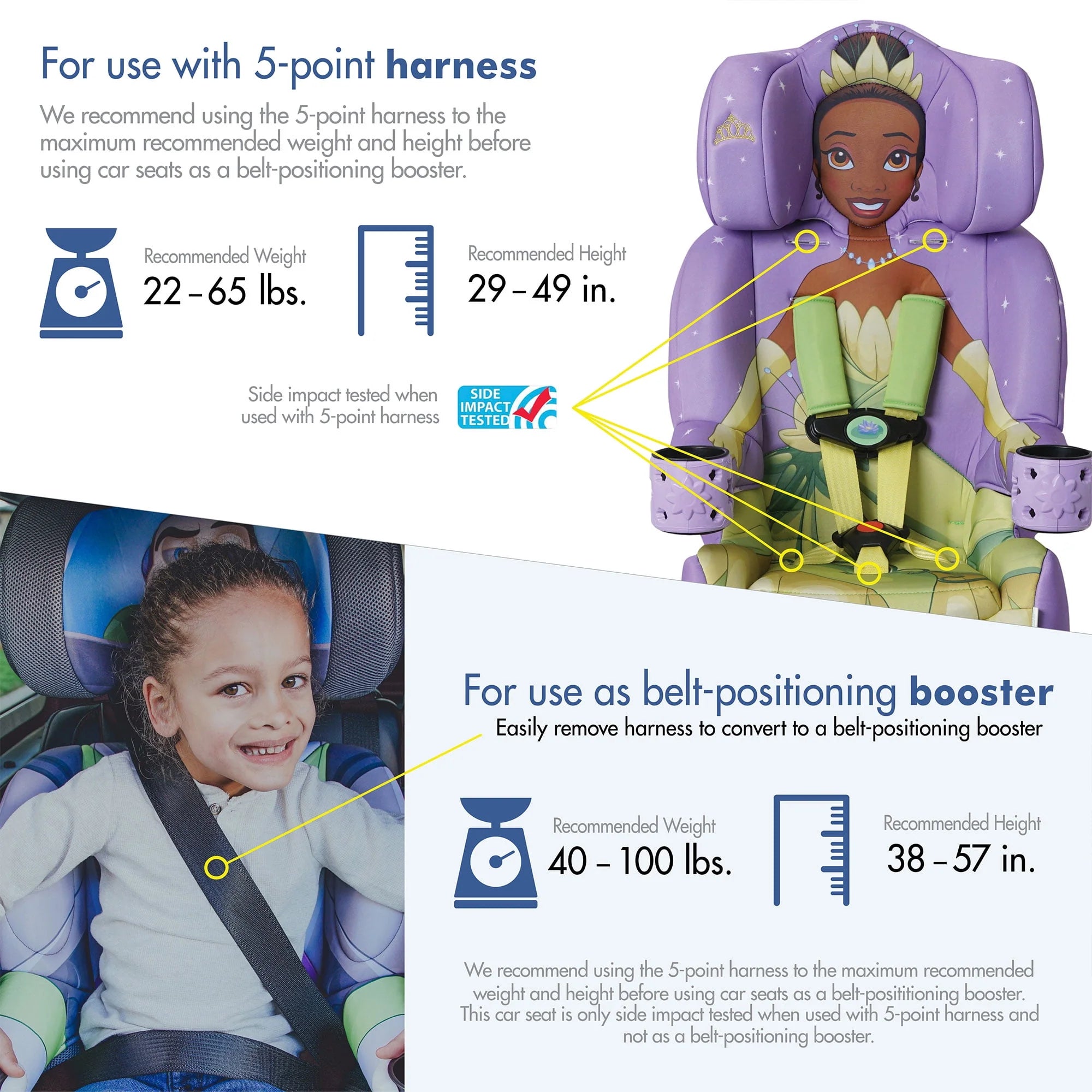 KidsEmbrace Combination Harness Booster Car Seat, Marvel Avengers Captain America Q1832
