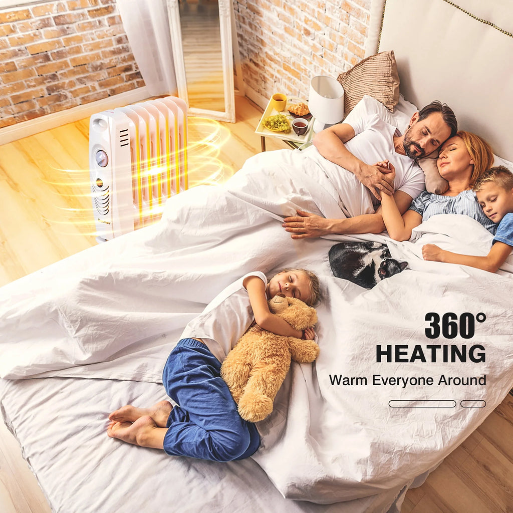 Costway 700W Portable Mini Oil Filled Radiator Heater with Thermostat P475