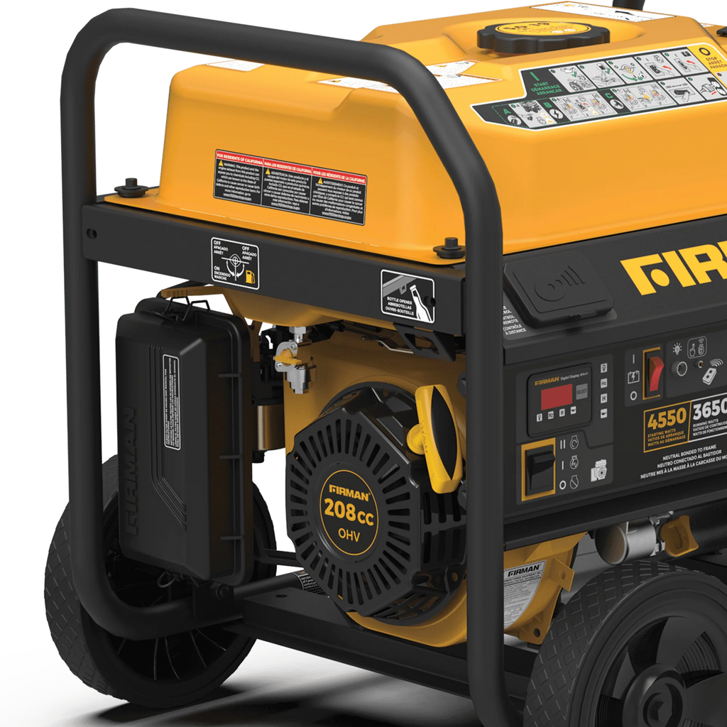 FIRMAN P03619 4550/3650 Watt Remote Start Gas Portable Generator with Wheel Kit K98333
