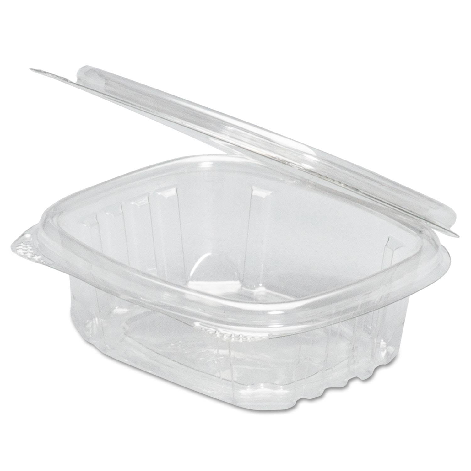 Genpak AD32 32 oz. Clear Hinged Deli Container - 200/Case